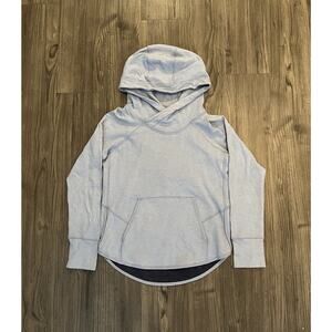 Lululemon Time Out Hoodie Heathered Blue Front Pocket Women's Size 4